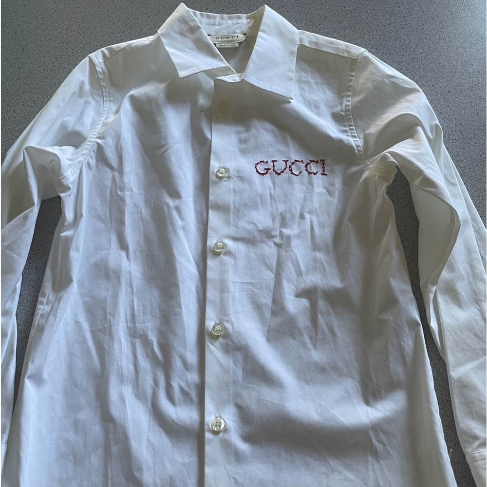 Brand new White button down Gucci shirt